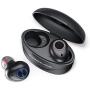 Bluetooth Earbuds Wireless, POWERADD S9 Noise Cancelling TWS Ear Buds with Microphone and True BT 5.0 IPX7 Waterproof in-Ear Headphones, Ergonomic Bass Stereo Earphones with Charging Case, Black