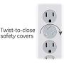 GE Surge Protector, 4 Outlet, 2 USB Charging Ports, 3 Ft Long Extension Cord, 1A USB Charging,, 450 Joules, White, 14090