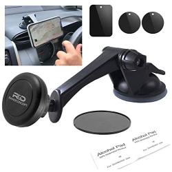 Randconcept - [New Version] Magnetic Phone Car Mount | Universal Phone Holder for Dashboard & Windshield | 3 inch Heavy Duty Suction Cup Phone Holder | 360 Rotation Strong Magnets for All Cell Phones