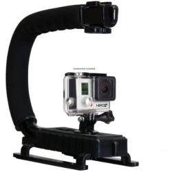 Opteka X-Grip Professional Action Stabilizing Handle Specifically Made for GoPro HD Hero5, Hero4, Hero3 and Session with Accessory Shoe for Flash, Mic, or Video Light (Black)