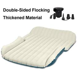 WEY&FLY SUV Air Mattress Thickened and Double-Sided Flocking Travel Mattress Camping Air Bed Dedicated Mobile Cushion Extended Outdoor for SUV Back Seat 4 Air Bags