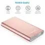 [Upgraded] Poweradd 2ND Gen Pilot 2GS 10000mAh Portable Charger External Battery Pack with Smart Charge for iPhone, Ipad, Samsung Galaxy, Smartphones and Tablets - Rose Gold