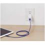 AmazonBasics USB A Cable with Lightning Connector, Premium Collection, MFi Certified Apple iPhone Charger, 3 Foot, Blue