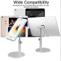 Co-Goldguard Tablet Stand Cell Phone Desk Holder Aluminum Desktop Stand Solid Anti-Slip Portable Universal Holders Adjustable Compatible with All Mobile Smart Phone Tablet,Silver