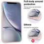 iPhone XR Case, Anuck Soft Silicone Gel Rubber Bumper Phone Case with Anti-Scratch Microfiber Lining Hard Shell Shockproof Full-Body Protective Case Cover for Apple iPhone XR 6.1" 2018 - Pink Sand
