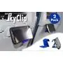 The SkyClip - (Blue, 2 Pack) Airplane Cell Phone Seat Back Tray Table Clip and Sturdy Phone Stand, Compatible with iPhone, Android, Tablets, and Readers The SkyClip - (Blue, 2 Pack) Airplane Cell Phone Seat Back Tray Table Clip and Sturdy Phone Stand, Compatible with iPhone, Android, Tablets, and Readers