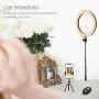 LED Ring Light 10" with Tripod Stand & Phone Holder for YouTube Video, Desk Selfie Ring Light Dimmable for Streaming, Makeup, Photography Compatible with iPhone Android LED Ring Light 10" with Tripod Stand & Phone Holder for YouTube Video, Desk Selfie Ring Light Dimmable for Streaming, Makeup, Photography Compatible with iPhone Android