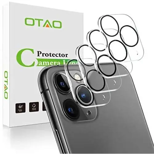 (4 Pack) OTAO Camera Lens Protector for iPhone 11 Pro/iPhone 11 Pro Max (6.5 inch) Tempered Glass,Anti-Scratch HD Clear Camera Protector (4 Pack) OTAO Camera Lens Protector for iPhone 11 Pro/iPhone 11 Pro Max (6.5 inch) Tempered Glass,Anti-Scratch HD Clear Camera Protector