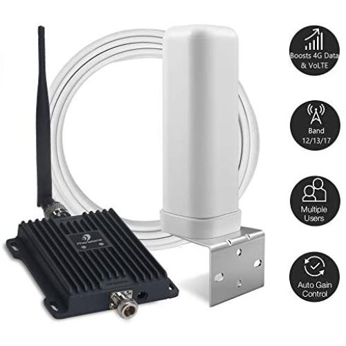 Cell Phone Signal Booster for Home and Office - Dual Band 700MHz Cellular Repeater for AT&T, Verizon and T-Mobile 4G LTE - Enhance Your Indoor Data and Voice Over LTE (Band 12/17/13)