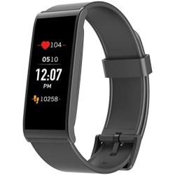 MYKRONOZ ZeFit4 HR Fitness Activity Tracker with Heart Rate Monitoring, Color Touchscreen & Smart Notifications - Black/Black