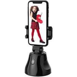 FOXNOVO Selfie Stick 360°Rotation Auto Face & Object Tracking Smart Shooting Camera Phone Mount, Vlog Shooting Smartphone Mount Holder with All iPhone and Android Phone