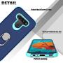 lovpec LG K51 Case with Soft TPU Screen Protector, Ring Holder Kickstand Shockproof Protective Phone Cover Case for LG K51/LG Q51/LG Reflect/LG LM-K500UM (Navy)