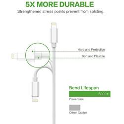 KerrKim iPhone Charger, Lightning Cable 2 Pack 6 Feet Fast Charging High Speed Connector Data Sync Transfer Lightning to USB A Charger Cable Compatible with iPhone Xs Max/X/8/7/Plus/6S/6/SE/5S/iPad