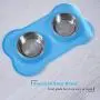 UPSKY Dog Cat Bowls Stainless Steel Double Dog Food and Water Bowls with No-Spill No-Skid Silicone Mat, Pet Feeder Bowls Small Puppy Bowl for Small Dogs Cats UPSKY Dog Cat Bowls Stainless Steel Double Dog Food and Water Bowls with No-Spill No-Skid Silicone Mat, Pet Feeder Bowls Small Puppy Bowl for Small Dogs Cats
