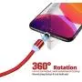 Magnetic Charging Cable, Ankndo 3 in 1 Magnetic Phone Charger Cable [4-Pack, 3ft/3ft/6ft/6ft] Nylon Braided Magnet Charger Cable Compatible with Micro USB, Type C Smartphone and iProduct Device -Red