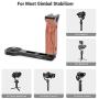 SMALLRIG Universal Wooden Left Side Handle for DJI Ronin S/Ronin SC/Zhiyun Crane 2 / Crane V2 Series Gimbal Stabilizer w/Cold Shoe, 3/8 Locating Holes for ARRI Standard - 2222
