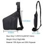 Strangefly Chest Sling Bag for Men Anti-Theft Pocket Side Crossbody Shoulder Daypack