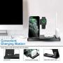 WAITIEE Updated Version,Wireless Charger 5 in 1,Qi Wireless Charging Station for Apple Watch Series 5/4/3/2/1& AirPods3/2/1 & Pencil & iPhone 11/11 Pro Max/XR/XS Max/Xs/X/8/8P(Black)