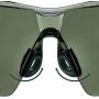 NoCry Work and Sports Safety Sunglasses with Green Tinted Scratch Resistant Wrap-Around Lenses and No-Slip Grips, UV 400 Protection. Adjustable, Black & Green Frames
