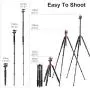 K&F Concept TM2515M1 67 inch Compact Lightweight Aluminum Travel Tripod 10kg/22lbs Load Capacity,with Monopod 360° Panorama Ball Head Compatible with DSLR Camera K&F Concept TM2515M1 67 inch Compact Lightweight Aluminum Travel Tripod 10kg/22lbs Load Capacity,with Monopod 360° Panorama Ball Head Compatible with DSLR Camera