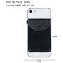 FRIFUN Stick on Phone Wallet, Ultra-Slim Self Adhesive Card Holder Credit Card Wallet for Smartphones Sleeve Extra Tall Pocket Totally Covers Credit Cards & Cash (Black Plus)