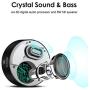 XLEADER SoundAngel (2 Gen) 5W Louder Bluetooth Speaker with Waterproof Case, 15h Music, Smart Touch Design, Perfect Portable Wireless Bluetooth Speaker for iPhone Tablet Laptop PC Shower, Black