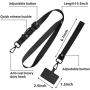 Universal Phone Lanyard Neck Wrist Straps with Durable Nylon Patch Compatible for iPhone Samsung Galaxy Huawei Series and Most Smartphone (Pure Black)
