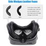 AMVR Facial Interface Bracket & PU Leather Foam Face Cover Pad Replacement & Anti-Leakage Nose Pad & Protective Lens Cover Comfort Set for Valve Index Headset
