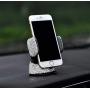 TISHAA Bling Car Phone Mount –Stand Suction Holder Rhinestone Crystal Glitter Universal Air Vent 360 Adjustable Windshield Dashboard Cute Accessories iPhone Android (White 360)