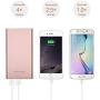 [Upgraded] Poweradd 2ND Gen Pilot 2GS 10000mAh Portable Charger External Battery Pack with Smart Charge for iPhone, Ipad, Samsung Galaxy, Smartphones and Tablets - Rose Gold