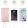 [Upgraded] Poweradd 2ND Gen Pilot 2GS 10000mAh Portable Charger External Battery Pack with Smart Charge for iPhone, Ipad, Samsung Galaxy, Smartphones and Tablets - Rose Gold