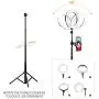 8 Inches Selfie Ring Light with Stick Tripod Stand and Phone Holder for Live Stream, Makeup, Dimmable Led Camera Beauty Ringlight for YouTube Video Photography Compatible with iPhone or Android 8 Inches Selfie Ring Light with Stick Tripod Stand and Phone Holder for Live Stream, Makeup, Dimmable Led Camera Beauty Ringlight for YouTube Video Photography Compatible with iPhone or Android
