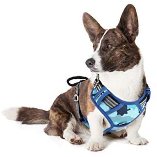 Pawaboo Dog Harness, No Pull Pet Vest Harness Adjustable Reflective Oxford Soft Padded Easy Control Handle for Outdoor Walking, Suitable for Small, Medium, Large Dogs