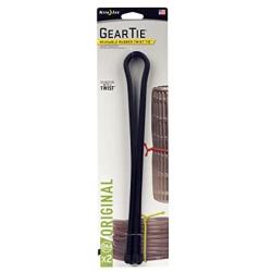 Nite Ize Original Gear Tie, Reusable Rubber Twist Tie, 24-Inch, Black, 2 Pack, Made in the USA