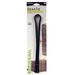 Nite Ize Original Gear Tie, Reusable Rubber Twist Tie, 24-Inch, Black, 2 Pack, Made in the USA