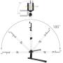 ChromLives Photo Copy Stand Pico Projector Stand with Phone Clamp Overhead Phone Mount Phone Stand Mini Tripod Adjustable Tabletop Monopod Stand Compatible with Smart-Phone