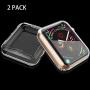 [2-Pack] Julk Case for Apple Watch Series 5 / Series 4 Screen Protector 44mm, 2019 New iWatch Overall Protective Case TPU HD Clear Ultra-Thin Cover for Series 5/4 (44mm)