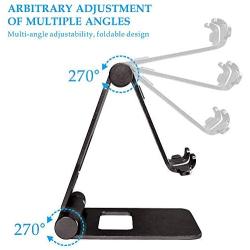 Adjustable Cell Phone Stand, Abdodar Aluminum Desktop Phone Holder Cradle Dock Fully Foldable, Compatible with All Mobile Phone Ipad