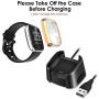 Landhoo Rose Gold Hard Case Compatible with Fitbit Versa 2 Screen Protector Bling, PC case That Have Clarity PMMA Screen Protector and Shiny Diamond Bumper Overall Protective Cover for Women Watch.