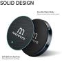 Magnetic Car Mount, Universal Flat Stick On Magnet Phone Holder Car Mounts with 2 Metal Plates for Cell Phones Mini Tablets