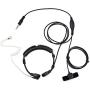 FANVERIM 3.5mm Jack Plug Cool Throat Mic Microphone Covert Acoustic Tube Earpiece Headset with Finger PTT for Mobile Phone Vocal Hands-Free in-Ear Military Headset/Headphones/Earphones