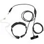 FANVERIM 3.5mm Jack Plug Cool Throat Mic Microphone Covert Acoustic Tube Earpiece Headset with Finger PTT for Mobile Phone Vocal Hands-Free in-Ear Military Headset/Headphones/Earphones