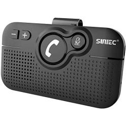 SUNITEC Hands Free Bluetooth for Cell Phone Car Kit - Wireless Bluetooth 5.0 Car Speaker AUTO Power ON Support Siri Google Assistant Voice Guidance Receiver for Car Handsfree Speakerphone - BC980