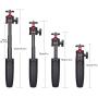 ULANZI MT-08 Extension Pole Tripod, Mini Selfie Stick Tripod Stand Handle Grip for iPhone 11 Pro Max Samsung OnePlus Google Smartphone Canon G7X Mark III Sony RX100 VII A6400 A6600 Cameras Vlogging