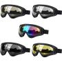 CherryCsy Ski Goggles UV Protection Over Glasses Motorcycle Skiing & Skating & Outdoor Sport for Men Women & Youth 5 PCS