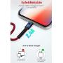 iPhone Charger Cable 10ft, CABEPOW 10 Foot Premium Nylon Lightning Cable [2-Pack], Data Sync Fast Red iPhone Charging Cord Compatible with iPhone11/ Xs/Xs Max/XR/X/8/8 Plus/7 (Not Apple MFi Certified)