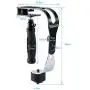 Heitamy Handheld Video Stabilizer, Aluminum Alloy Single Hand Handheld Gimbal Video Stabilizer Suit for Smartphones Digital Camera Camcorder DV DSLR SLR