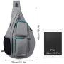 WANDF Sling Bag One Strap Backpack Travel Crossbody Backpack Water-Resistant