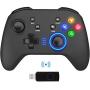 Wireless Gaming Controller, PC Video Gamepad Joystick with Dual Vibration and Remap M1-M4 Triggers, 2.4G Remote Game Console for Windows 7/8/10/XP/Laptop, PS3, Switch, Android, TV Box