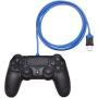 AmazonBasics PlayStation 4 Controller Charging Cable - 6 Foot, Blue